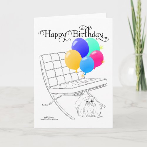 Pekingese Dog Happy Birthday Card