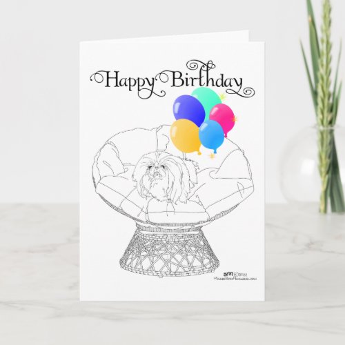 Pekingese Dog Happy Birthday Card