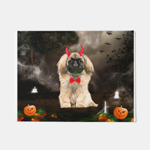 Pekingese Dog in Halloween Costume Doormat