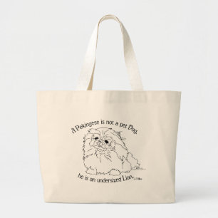 Pekingese Dog Large Tote Bag