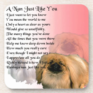 Pekingese Dog - Nan Poem Coaster