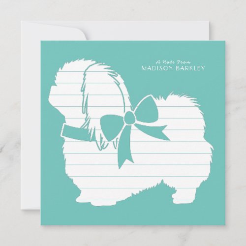 Pekingese Dog Puppy Thank You Card