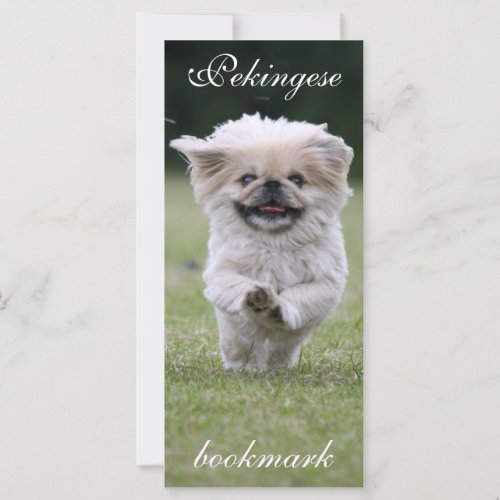 Pekingese dog rack card bookmark custom