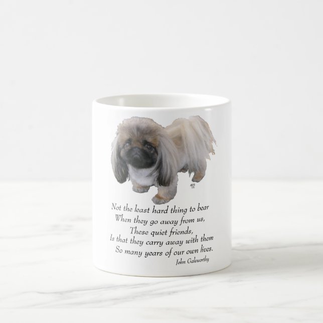 Pekingese Dog Rainbow Bridge Coffee Mug (Center)
