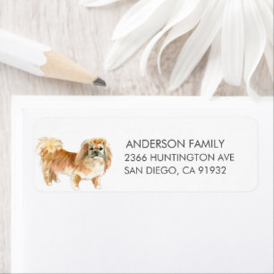 Pekingese Dog Return Address Label