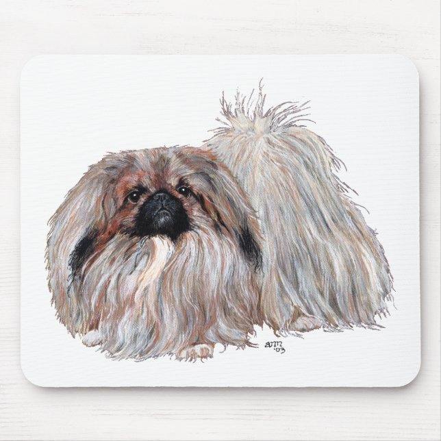 Pekingese Dog Standing Mouse Pad (Front)