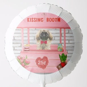 pekingese Dog Valentine's Day Kissing Booth Balloon