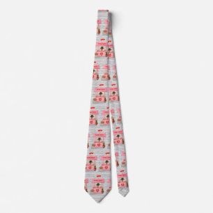 pekingese Dog Valentine's Day Kissing Booth Neck Tie
