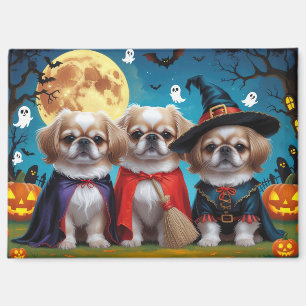 Pekingese Dogs Pumpkin Halloween Funny Magnet