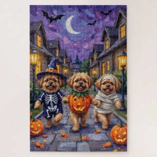 Pekingese Dogs Trick-or-Treating Halloween Costume Jigsaw Puzzle