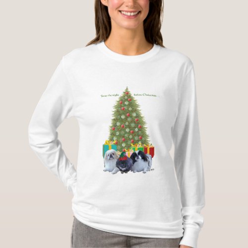 Pekingese Family Christmas T_Shirt