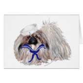 Pekingese Greeting Card (Front Horizontal)