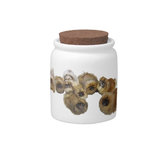 Pekingese Group Candy Jar (Front)