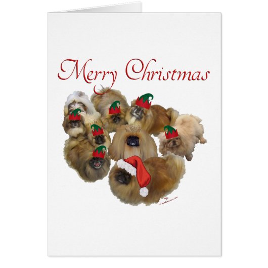 Pekingese Group Christmas (Front)