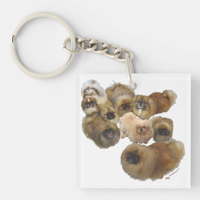 Pekingese Group Keychain (Front)