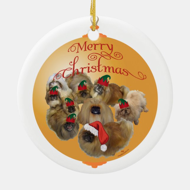 Pekingese Group Ornament (Back)