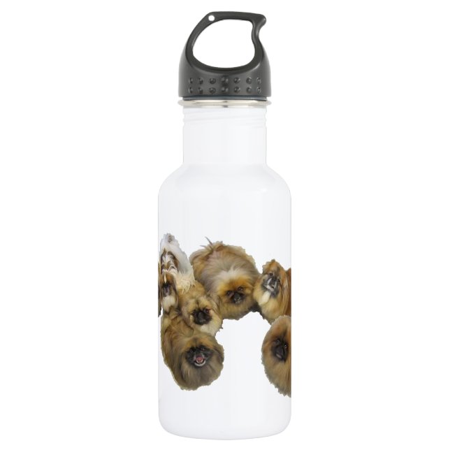 Pekingese Group Water Bottle (Front)