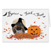 Pekingese Halloween Greeting Card (Front Horizontal)