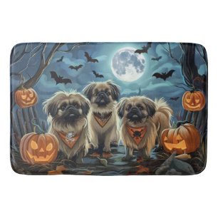 Pekingese Halloween Spooky Bath Mat