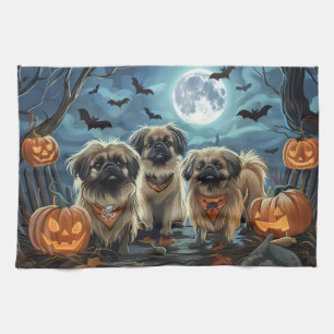 Pekingese Halloween Spooky Kitchen Towel