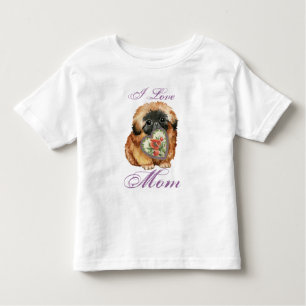 Pekingese Heart Mom Toddler T-shirt