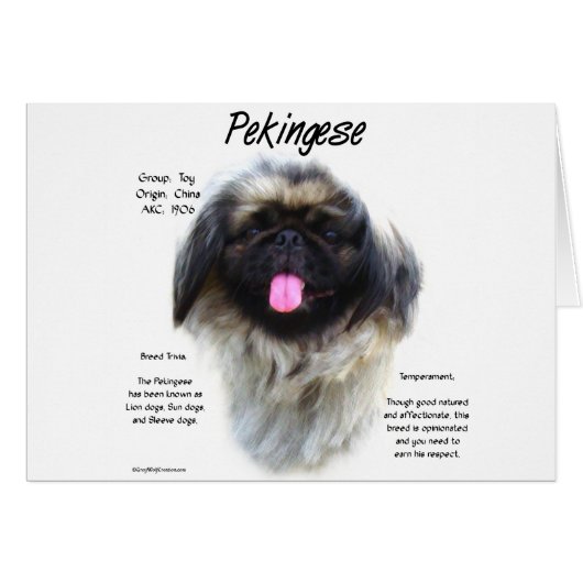 Pekingese History Design Cards (Front Horizontal)