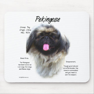 Pekingese History Design Mouse Pad