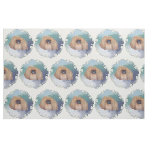 Pekingese Ice Princess Fabric