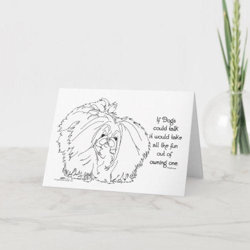 Pekingese _ If Dogs Could Talk Card