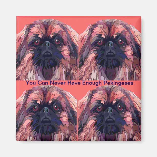 Pekingese in Bright Colors Pekingese Magnet (Front)