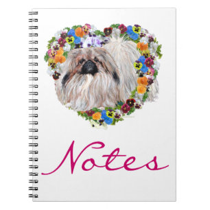 Pekingese in Pansies Notebook