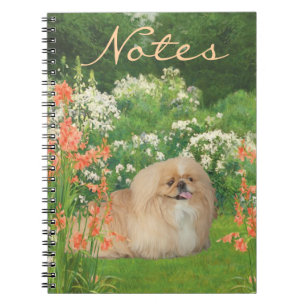 Pekingese in the Garden Notebook