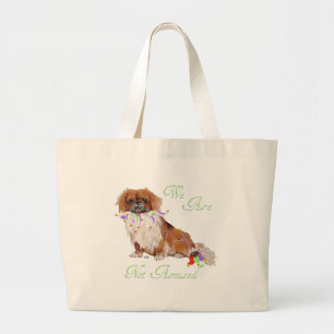 Pekingese is Not Amused Large Tote Bag