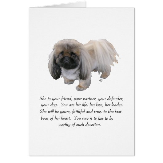 Pekingese Keepsake - FEMALE Cards (Front)