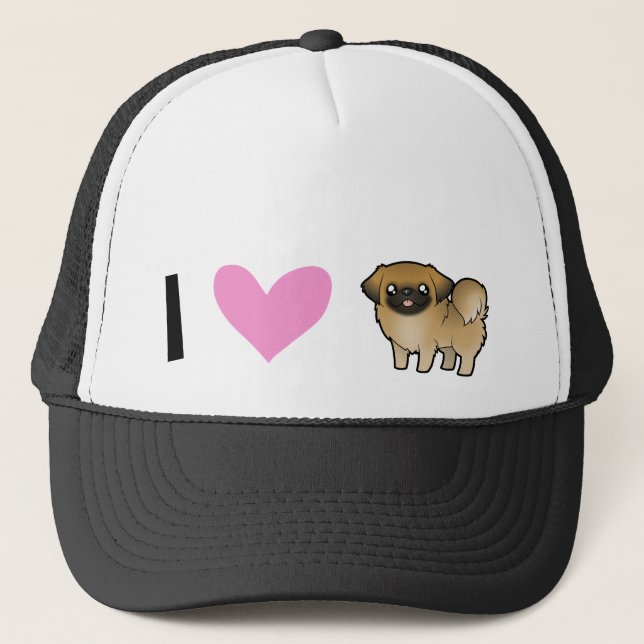 Pekingese Love (puppy cut) Trucker Hat (Front)