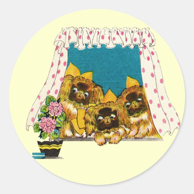 Pekingese Love Stickers (Front)