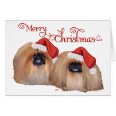 Pekingese Merry Christmas (Front Horizontal)