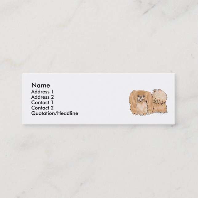 Pekingese Mini Business Card (Front)
