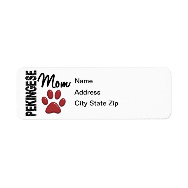 Pekingese Mom 2 Label (Front)