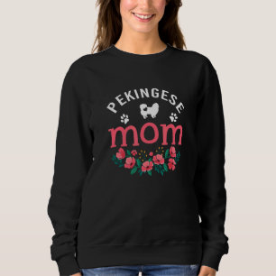 Pekingese Mom Womens Cute Dog Owner Christmas Sweatshirt