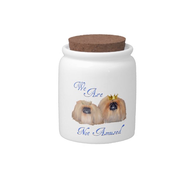 Pekingese Not Amused Candy Jar (Front)