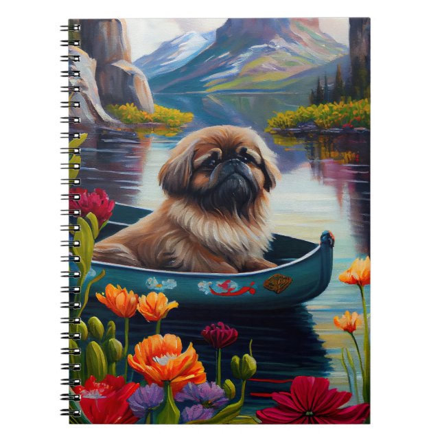 Pekingese on a Paddle: A Scenic Adventure Notebook (Front)