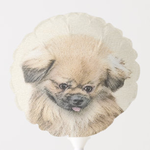 Pekingese Painting - Cute Original Dog Art Balloon