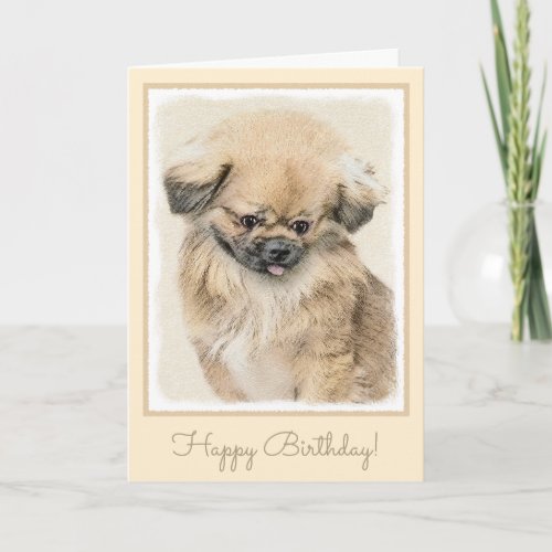 Pekingese Painting _ Cute Original Dog Art Card