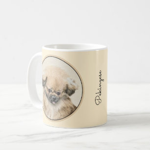 Pekingese Painting - Cute Original Dog Art Coffee Mug