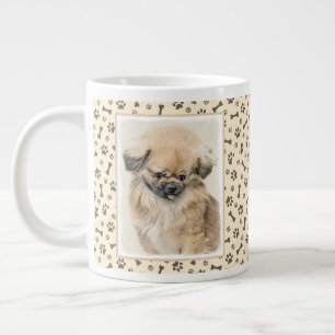 Pekingese Painting - Cute Original Dog Art Giant Coffee Mug