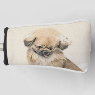 Pekingese Painting - Cute Original Dog Art Golf Head Cover