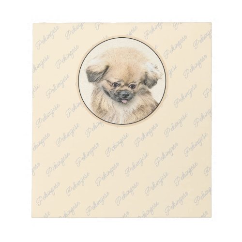 Pekingese Painting _ Cute Original Dog Art Notepad