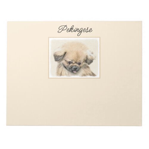 Pekingese Painting _ Cute Original Dog Art Notepad