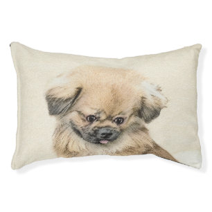 Pekingese Painting - Cute Original Dog Art Pet Bed
